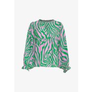   Smashed Lemon pamutvászon felső pink és zöld mintás, XS méret